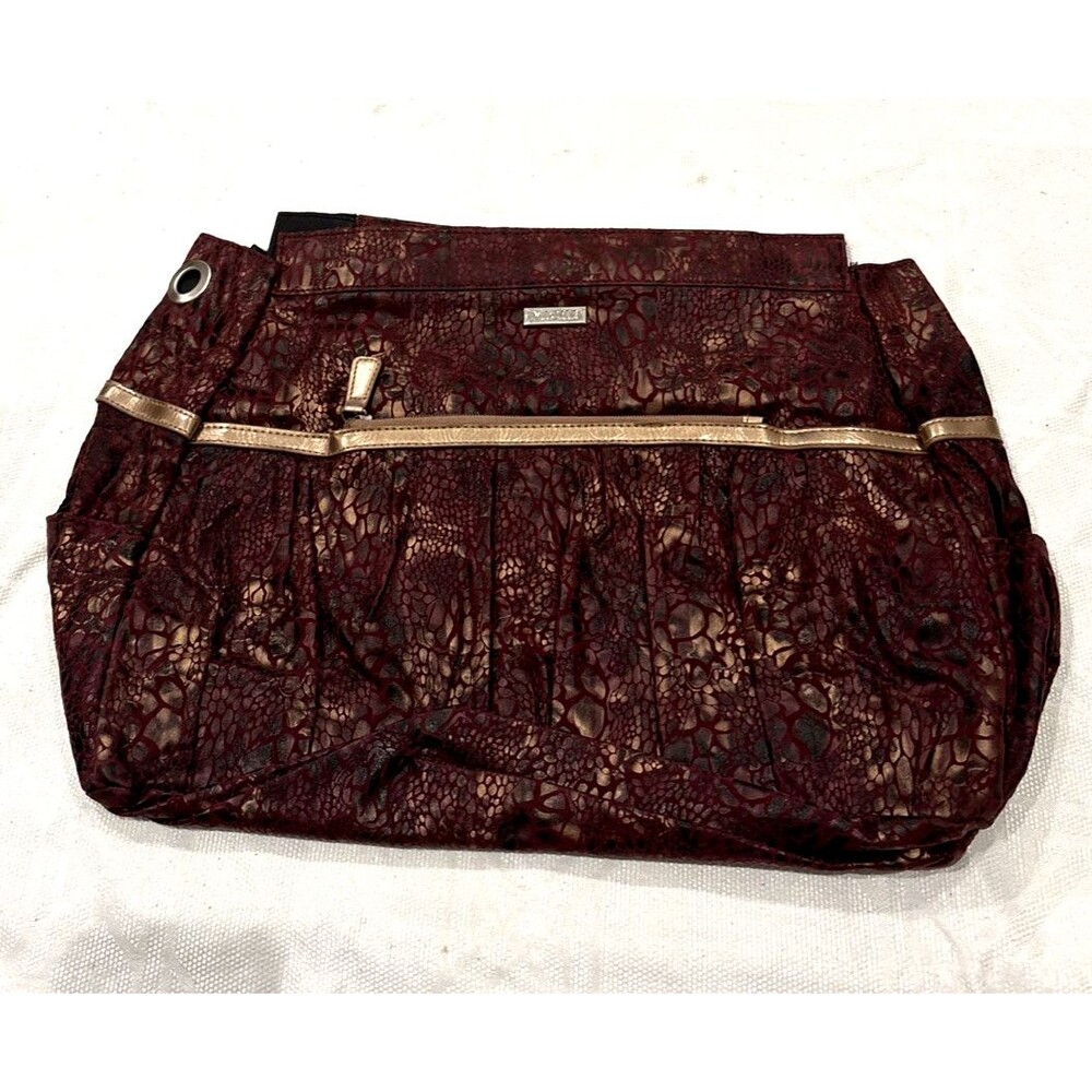 Miche Bag Pheobe Fabric Burgundy Faux Leather Large Handbag Shell New W/O Tags